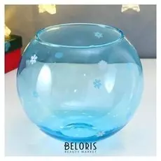 Подсвечник "Снежинок хоровод" 18х16 см шар