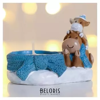 Подсвечник со свечой «Семья», 6,1 х 7,9 х 6 см