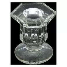 Подсвечник стекло "Юнонна", прозрачный 6х5х4,5 см