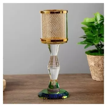 Подсвечник на 1 свечу "Золотая сеть" 18,2х6,8х6,8 см