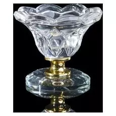 Подсвечник стекло на 1 свечу "Цветочек" 5,5х6,8х6,8 см