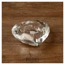 Подсвечник на 1 свечу "Кристалл сердце" 3,3х7,7х7,7 см