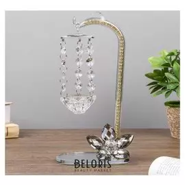 Подсвечник на 1 свечу "Подвесная качель и цветок" 26х15х9 см