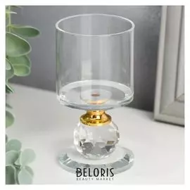 Подсвечник на 1 свечу "Прозрачность" 9,2х5х5 см