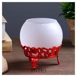 Подсвечник на 1 свечу "Шар на подставке" 9х8х8 см