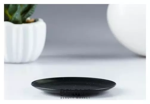 Подсвечник Тарелка 76 мм Черный муар