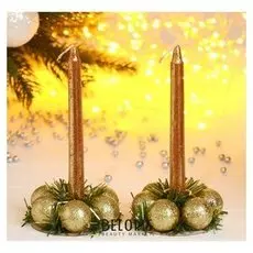 Подсвечники со свечами "Шарики" (Набор 2 шт.)