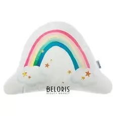 Подушка декоративная "Крошка Я" радуга, 51х30 см, велюр, 100%п/э