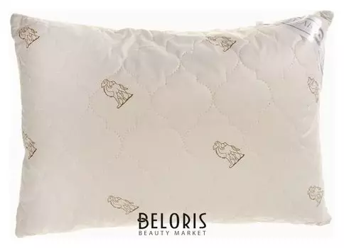 Подушка "Этель", подстёжка — верблюжья шерсть, 50х70 см, тик