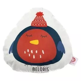 Подушка "Этель""птичка" 43х41 см, велюр, 100% п/э