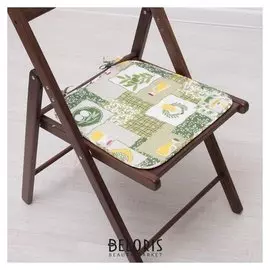 Подушка на стул с завязками «Греция», 35х38 см, бязь 125г/м, хл100%