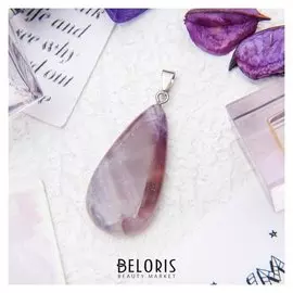 Подвеска "Аметист" капля удлиненная