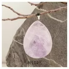 Подвеска "Аметист лавандовый" капля крупная гранёная