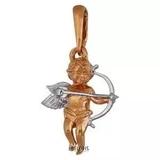 Подвеска "Амур" со стрелой, позолота