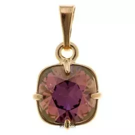 Подвеска "Флегра", цвет лиловый в золоте