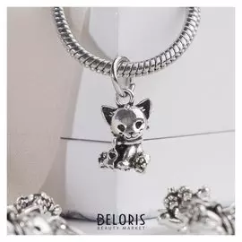 Подвеска "Киса", цвет серебро