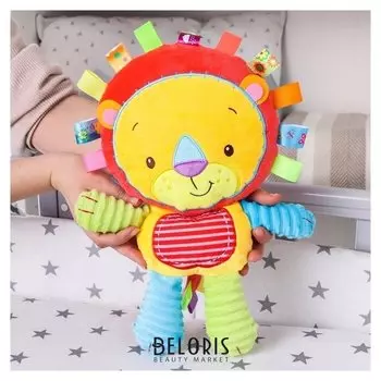 Подвеска мягкая с погремушкой Львенок на кроватку/коляску