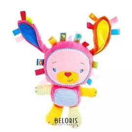 Подвеска мягкая с погремушкой Зайчик на кроватку/коляску