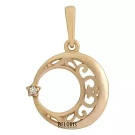 Подвеска "Мусульманская" полумесяц, позолота