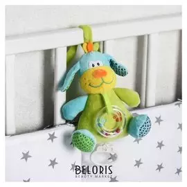 Подвеска музыкальная с погремушкой Собачка Лаки на кроватку/коляску