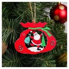 Подвеска новогодняя «Дед мороз с подарками»