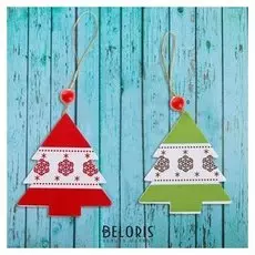 Подвеска новогодняя деревянная «Зимняя ель»