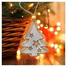 Подвеска новогодняя «Ёлка со звёздами»