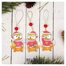 Подвеска новогодняя «Лисичка»