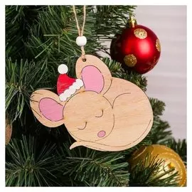 Подвеска новогодняя «Мышка засыпает»