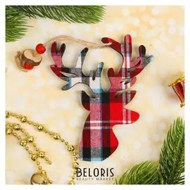 Подвеска новогодняя «Олень», клетка