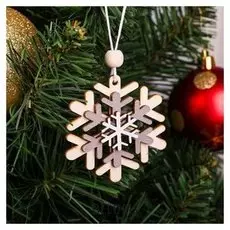 Подвеска новогодняя «Праздничная снежинка»