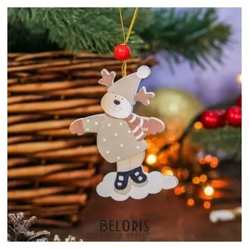 Подвеска новогодняя «Весело играем», золотая нить