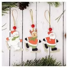 Подвеска новогодняя "Весёлые катания", односторонняя