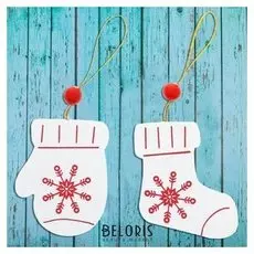 Подвеска новогодняя «Вязаный узор»