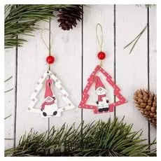 Подвеска новогодняя "Забавный снеговичок"