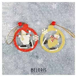 Подвеска новогодняя «Забавный снеговик»