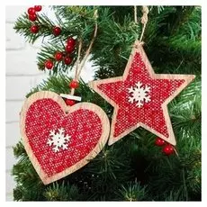 Подвеска новогодняя «Зимний вечер», макси, красная