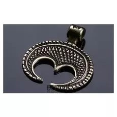 Подвеска оберег «Счастье» латунь высота 39, ширина 36