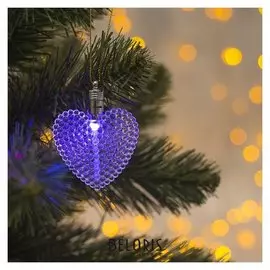 Подвеска световая "Сердечко" (Батарейки в комплекте) 7 см, 1 Led, RGB