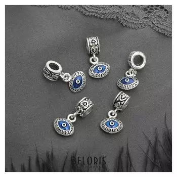 Подвеска "Витраж", цвет синий в серебре