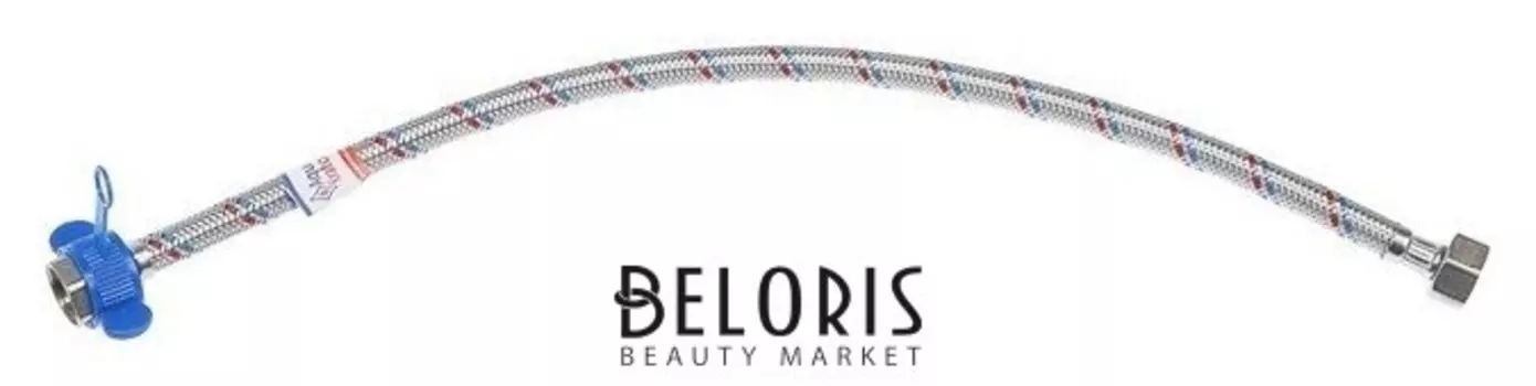 Подводка гибкая Aquakratos, гайка-гайка, 50 см, нерж.сталь, с ключом для монтажа