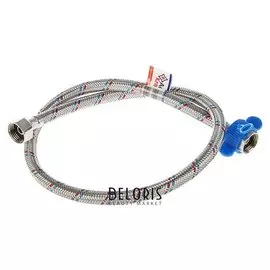 Подводка гибкая Aquakratos, гайка-гайка, 80 см, нерж.сталь, с ключом для монтажа