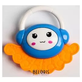 Погремушка Медуза на ручке с эластичными деталями