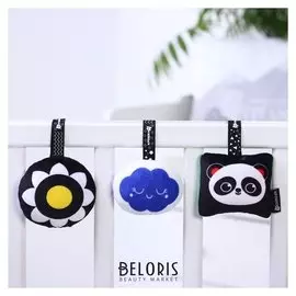 Погремушка-подвеска на кроватку по методике Г. Домана Набор из 3 игрушек Цвет