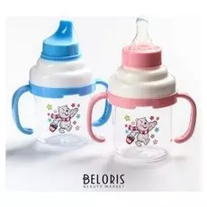 Поильник с набором насадок твёрдый носик соска 180 мл от 0 мес