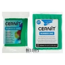 Полимерная глина запекаемая Number One зелёная №600