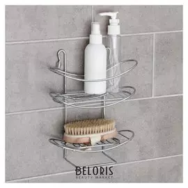 Полка 2-х ярусная, 19×7×24 см, на вакуумных присосках