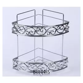 Полка 2-х ярусная угловая 22,5×22,5×32 см