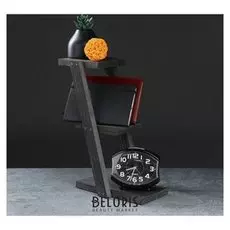 Полка деревянная "Лесенка", цвет черный, 40 х 16 х 35 см