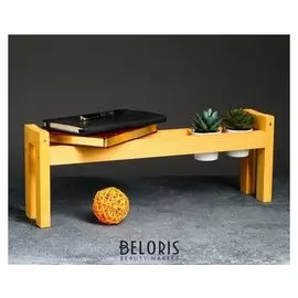 Полка деревянная "Ручная", цвет желтый, 18 х 50 х 10 см